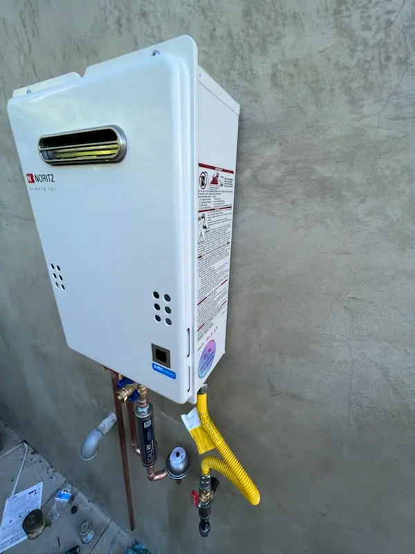 Tankless water heater installation for Coastal Ridge homes